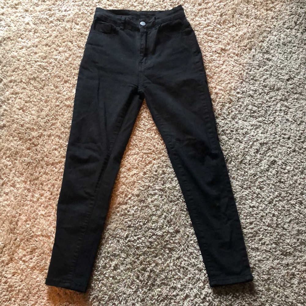 SHEIN HIGH-RISE Black Skinny Jeans